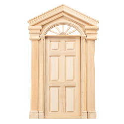 Dollhouse Miniature Windsor Door With Trim