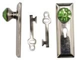 Dollhouse Miniature Green Crystal Classic Knob with Key