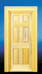 Dollhouse Miniature Traditional Six Panel Door
