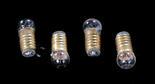 Dollhouse Miniature 12 Volt Round Screw Base Bulbs - 4pcs.