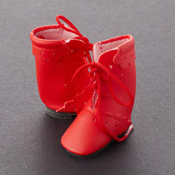 Tallina's Red Lace-Up Doll Boots