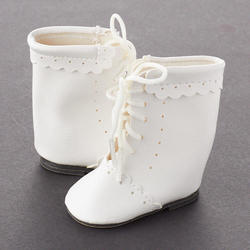 Tallina's White Lace-Up Doll Boots