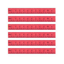 Dollhouse Miniature Red Rulers