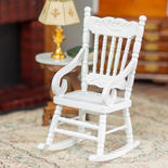 Dollhouse Miniature Gloucester White Rocking Chair
