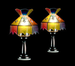 Dollhouse Miniature 12V Tiffany Table Lamps