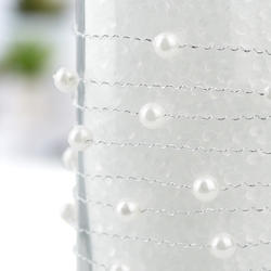 White Pearl Beaded Wire Garland