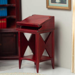 Podium in Mahogany ~ T3551 Dollhouse Miniature Harlequin Library Stand 