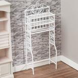 Dollhouse Miniature Large White Wire Tower Shelf
