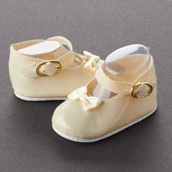 Tallina's Bone Patent Leather Mary Jane Doll Shoes