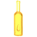 Bulk Dollhouse Miniature Yellow Unlabeled Liquor Bottles