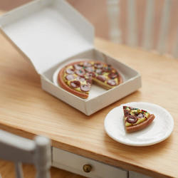 Dollhouse Miniature Pepperoni Pizza Delivery