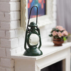 Dollhouse Miniature Green Kerosene Lantern