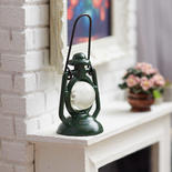 Dollhouse Miniature Green Kerosene Lantern