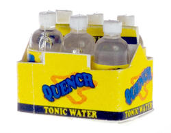 Dollhouse Miniature Six Pack Quench Tonic Water