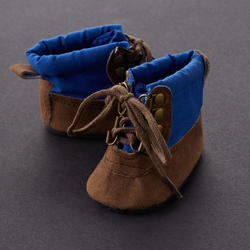 Tallina's Dark Brown and Blue Hiking Doll Shoes