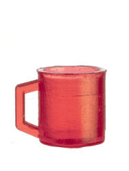 Dollhouse Miniature Red Coffee Mug Set