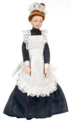 Porcelain Doll Victorian Maid dollhouse miniature  1" scale  1pc G7616 