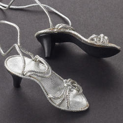 Tallina's Silver High Heel Doll Shoes
