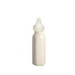 Dollhouse Miniature White Baby Bottles with Nips Bulk