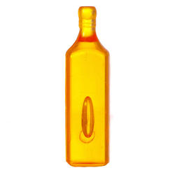 Dollhouse Miniature Orange Unlabeled Liquor Bottles
