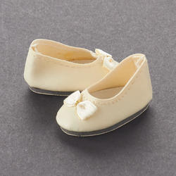 Tallina's Fancy Bone Slip On with Bow Doll Shoes