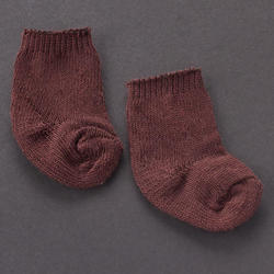 Medium Brown Cotton Doll Socks