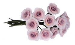 Dollhouse Miniature 12 pc Purple Roses