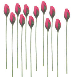 Miniature Rose Pink Rosebud Stems