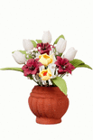 Dollhouse Miniature Flower Arrangement in Large Pot