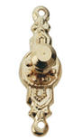 Dollhouse Miniature Ornate Brass Round Door Knobs