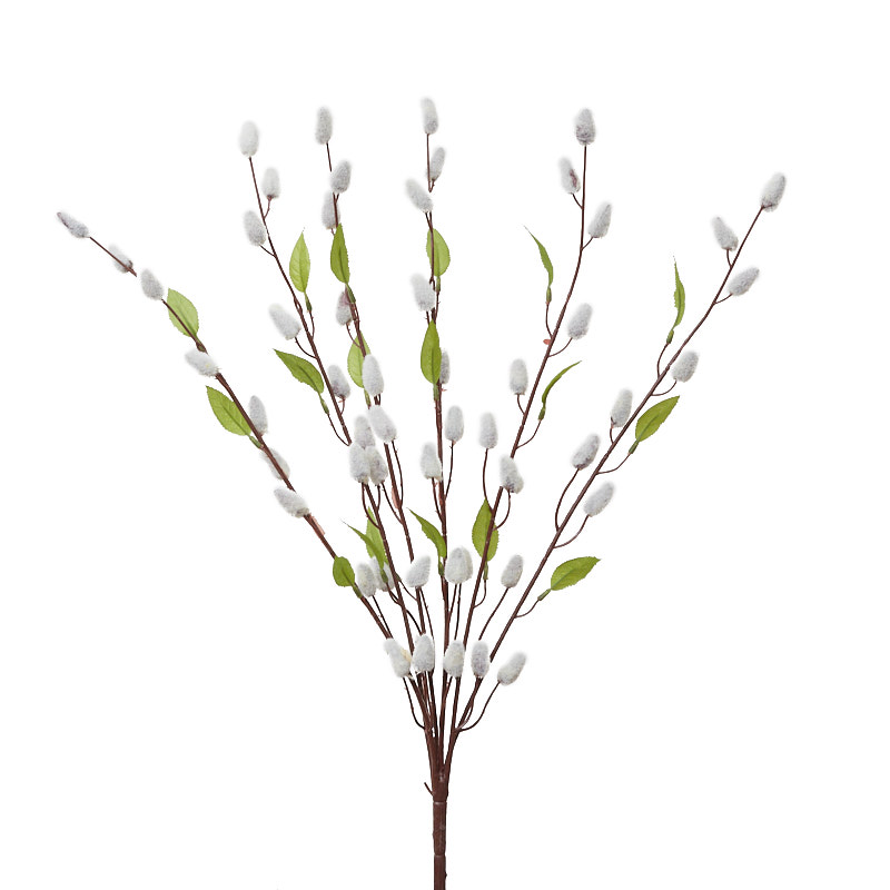 Artificial Pussy Willow Spray Artificial Greenery Floral Supplies Craft Supplies Factory