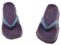 Dollhouse Miniature Purple Child Flip Flops
