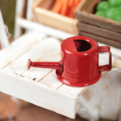 Dollhouse Miniature Red Watering Can