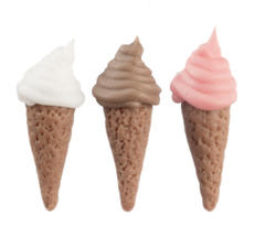 Dollhouse Miniature Soft Serve Ice Cream Cones