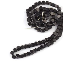 True Vintage Black Cube Beads on a String