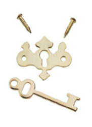 Dollhouse Miniature Chippendale Key Plates with Keys
