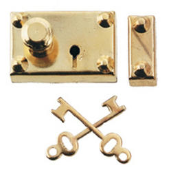 Dollhouse Miniature Williams Americana Lockset with Key