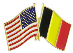 U.S. and Belgium Flags Pin