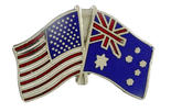 U.S and Australia Flags Pin
