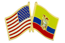 U.S. and Ecuador Flags Pin