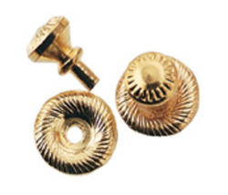 Miniature Victorian Round Door Knobs with Round Back Plates