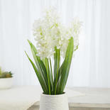 Cream White Artificial Hyacinth Bush