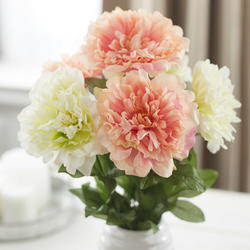 Pink and Cream Artificial Peony Bush