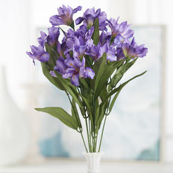 Purple and Lavender Artificial Iris Bush