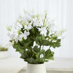 White Artificial Stephanotis and Lily of the Valley Bush