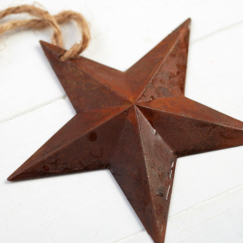 2 Inch Set of 24 Primitives Rustic Country Décor CVHOMEDECO Rusty Small Metal Barn Star Home Decorative Accents 