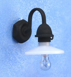 Dollhouse Miniature 12V Black Outdoor Security Light