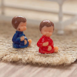 Dollhouse Miniature Baby Figurine Set