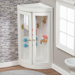Dollhouse Miniature White Shower Stall