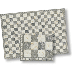 Dollhouse Miniature Faux Grey and White Marble Tile